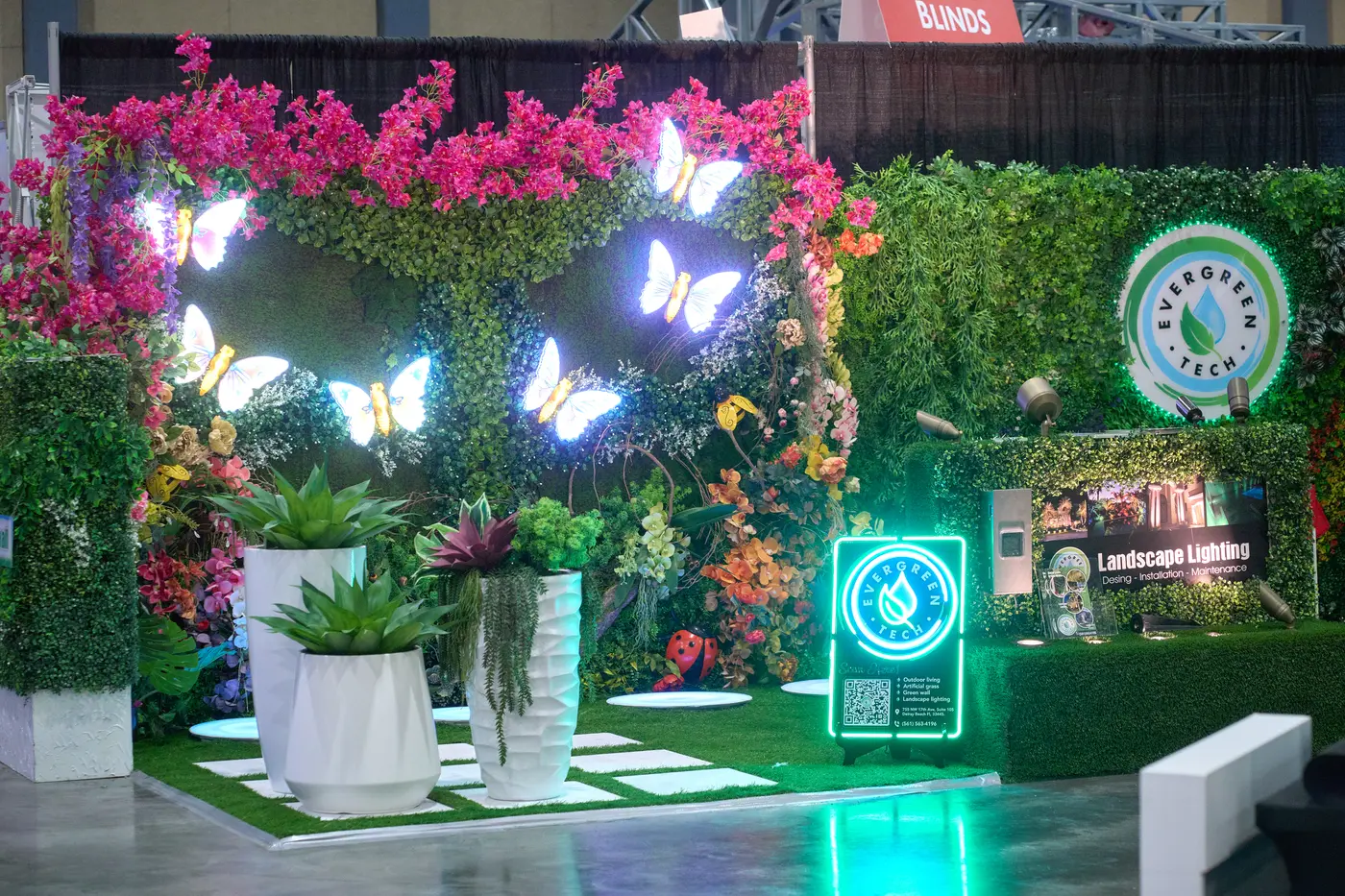 Lush outdoor living and landscape display at the Home Show